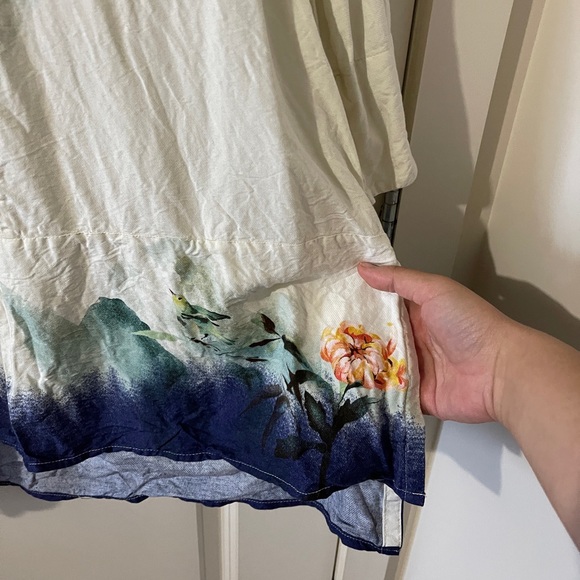 MAEVE Anthropologie Watercolour Floral Print Oversized Tunic Size Small - Picture 5 of 13